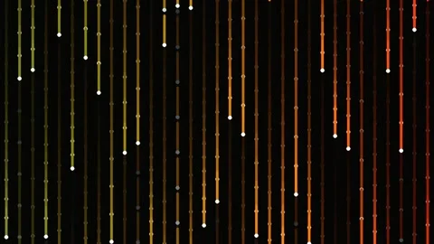 Raindrop curtain falling on black background, abstract water effect video loo Stock Footage 341055361