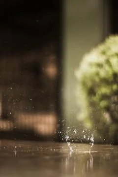 Raindrop fall Stock Photos