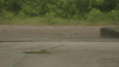 Raindrop falling to the ground Stock Footage 199676194