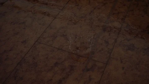 Raindrop falling at slow motion Stock Footage 90566972