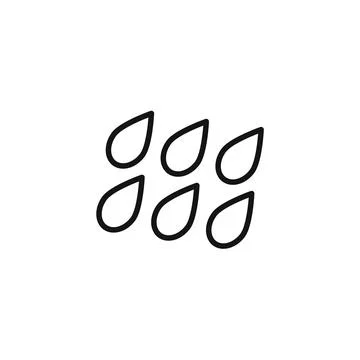 Raindrop Icon Ideal for Rain Forecasting Stock Illustration