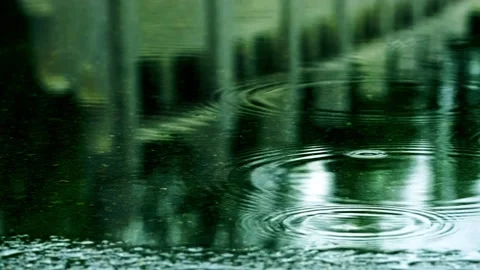 Raindrop mood - pavement bridge reflection 스톡 동영상 259121664