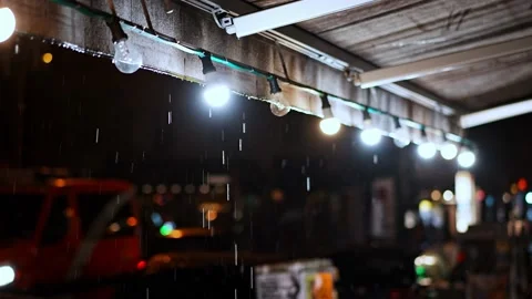 Raindrop at night in Berlin Stock Footage 236031120