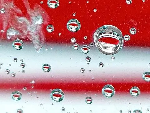 Raindrop reflection on stripe pattern Stock Photos
