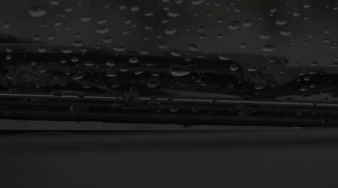 Raindrop streams near wiper 스톡 동영상 52117666