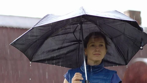 Raindrop with umbrella Stock Footage 109602759