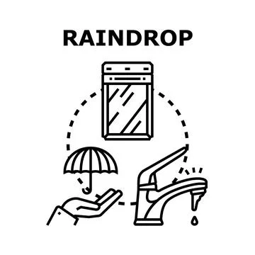 Raindrop vector concept for water protection Stock Illustration