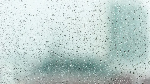 Raindrop on window Stock Footage 92408659