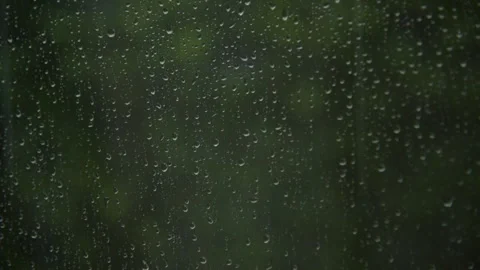 Raindrop on window green background aqua bubble texture Stock Footage 274460120
