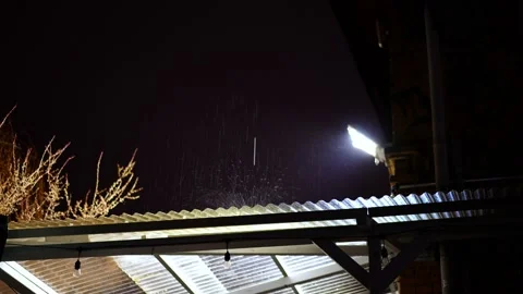 Raindrop on zinc roofing Stock Footage 236031477