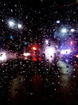 Raindrops against the window Stock Photos