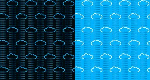 Raindrops And Clouds Seamless Pattern Vector Illustration Doodle Sky Background イラスト素材