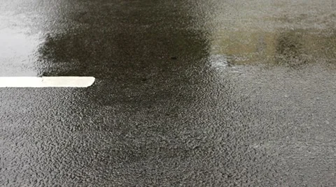 Raindrops on asphalt Stock-Footage 8578503