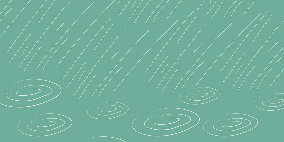 Raindrops on a blue background. Rainfall. Water. Illustrazione stock