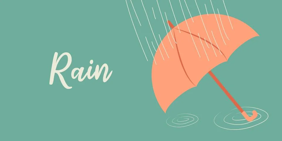 Raindrops on a blue background. Rainfall. Water. Illustrazione stock