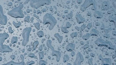 Raindrops on Blue Glitter Car Background Stock Photos