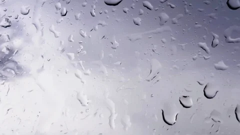 Raindrops on car glass, close up Stock Footage 112609569