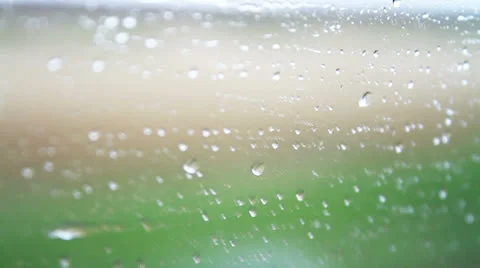 Raindrops on the car glass Stock Footage 23712619