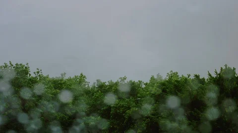 Raindrops on the car window. Stock Footage 100547888