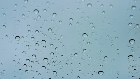 Raindrops on the car window. Stock Footage 100548857