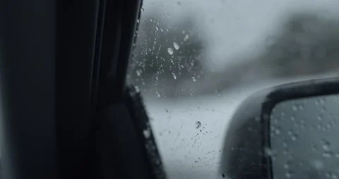 Raindrops On Car Window Video stock 147159887