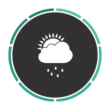 Raindrops computer symbol Stock Illustration