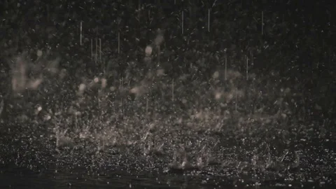Raindrops in the dark in the lantern light 1 Stock Footage 113506225
