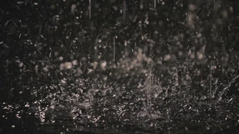 Raindrops in the dark in the lantern light 3 Stock Footage 113506421