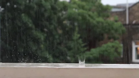 Raindrops Detail Stock Footage 265801326