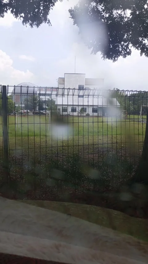 Raindrops in the evening from the car Stock Footage 278636461