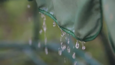 Raindrops fall down, dowpour Stock Footage 92050269