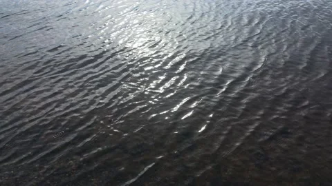 Raindrops fall on the river surface Video stock 156083518