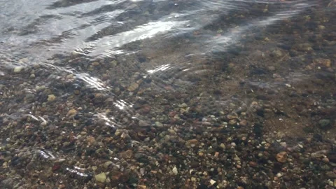 Raindrops fall on the river surface Stock Footage 156381668