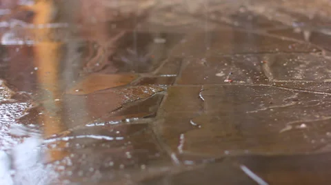 Raindrops falling on the ground Video stock 36160620