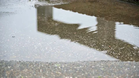 Raindrops falling on the ground Video stock 131320150