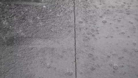 Raindrops Falling On The Ground, In A Storm, UK 動画素材 137322719