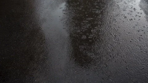 Raindrops falling in slow motion as a background Stock Footage 133036572