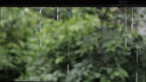 Raindrops falling from the tile Stock Footage 171092528
