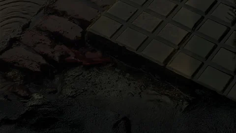 Raindrops Falling on Wet Stone Tile Stock Footage 331535238