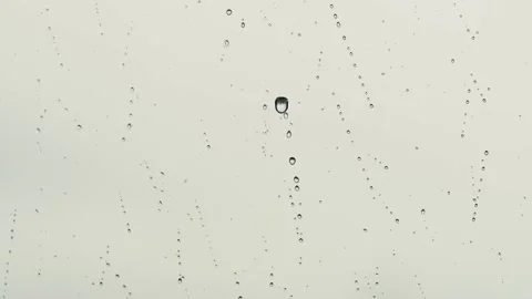 Raindrops falling on the window. Stock Footage 164731721