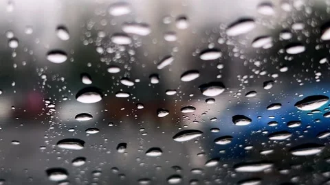 Raindrops falling on the window Video stock 172230811