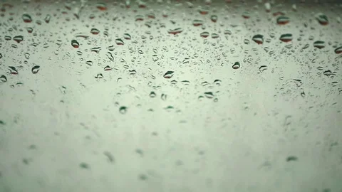 Raindrops Falling Window Sadness Concept Stock Footage 87685555