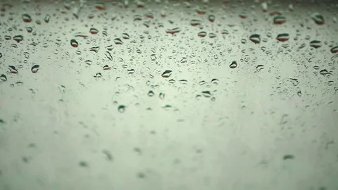 Raindrops Falling Window Sadness Concept Stock Footage 87704548