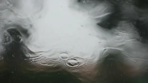 Raindrops falling on windscreen Stock Footage 129436850