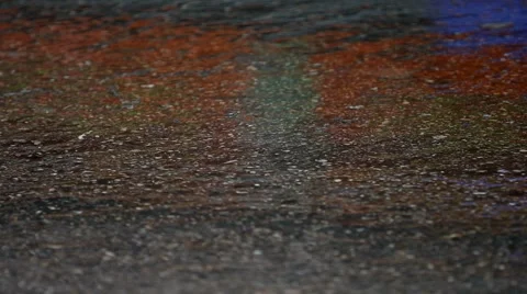 Raindrops on the floor Stock Footage 1806647