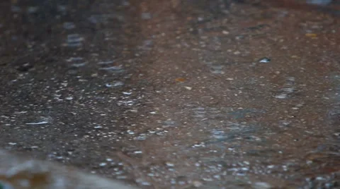 Raindrops on the floor Stock Footage 1806684