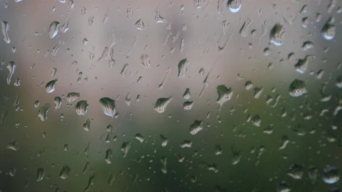 Raindrops on the Stock Footage 96392363