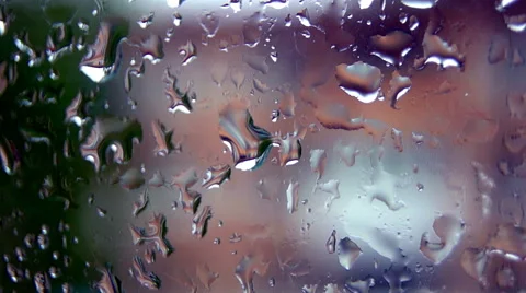 Raindrops on glass (3) Видео 42125761