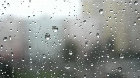 Raindrops on glass Stock Footage 22178237