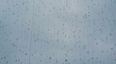 Raindrops on glass Stock Footage 47934112